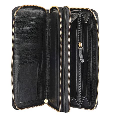 michael kors double zipper wallet